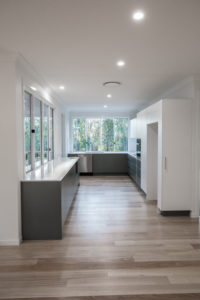 kitchen with big windows